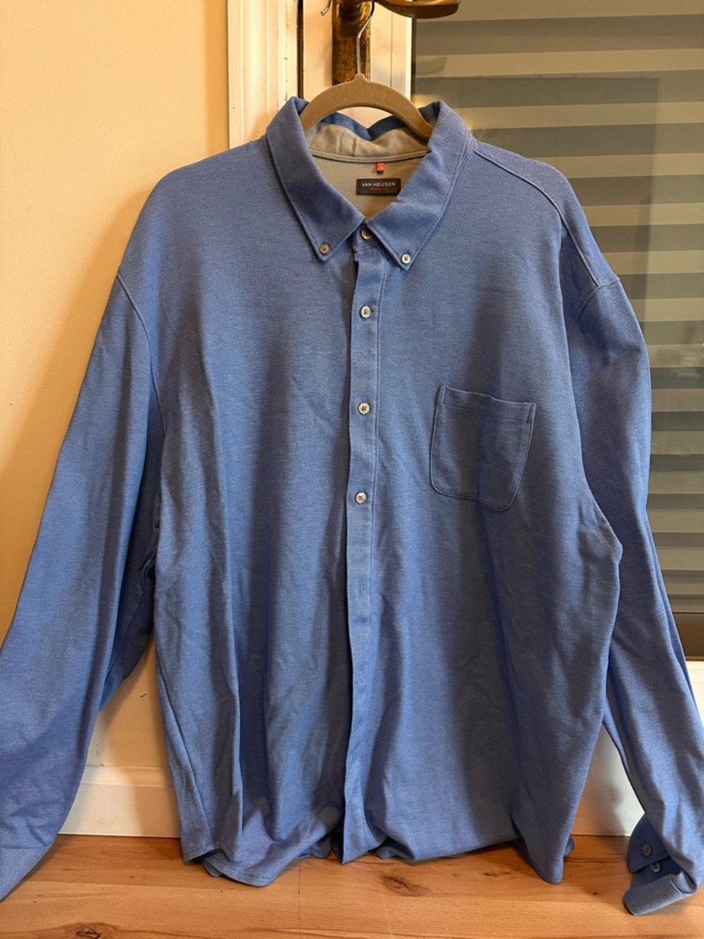 Van Heusen Blue Long-Sleeve Button-Down Shirt